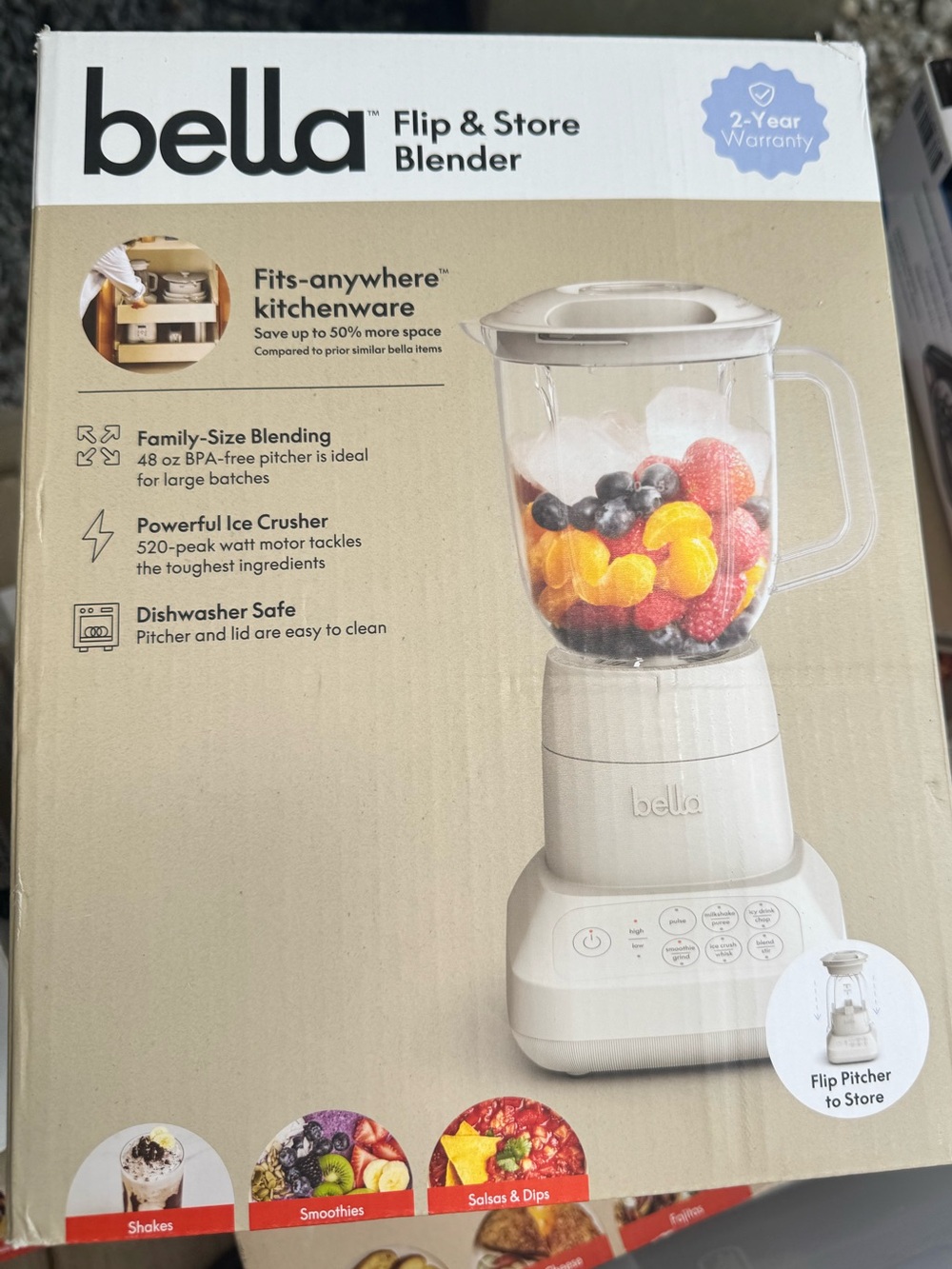 Bella Oatmilk Flip & Store Countertop Blender